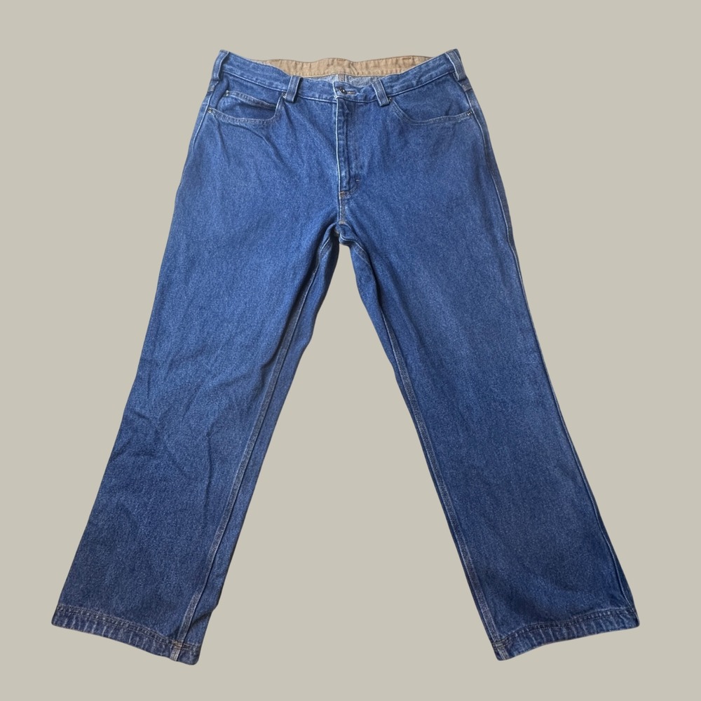 Duluth Trading Co Jeans Mens 36x30 Relaxed Fit Blue Heavy Duty Denim 86069